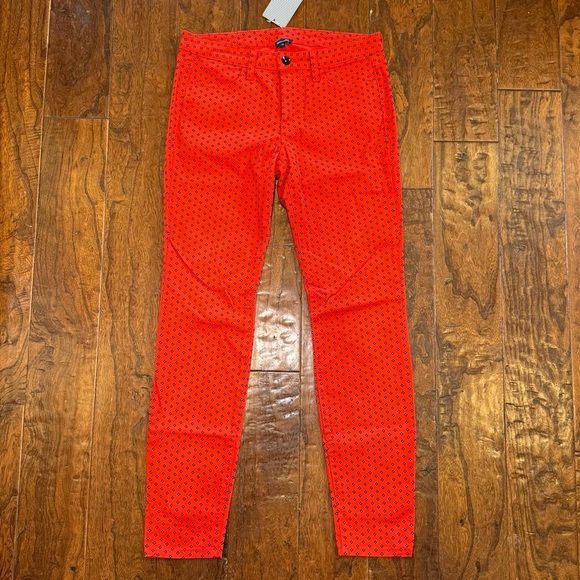 NWT Splendid Denim Jeans Red Black Print size 29 - Picture 1 of 11